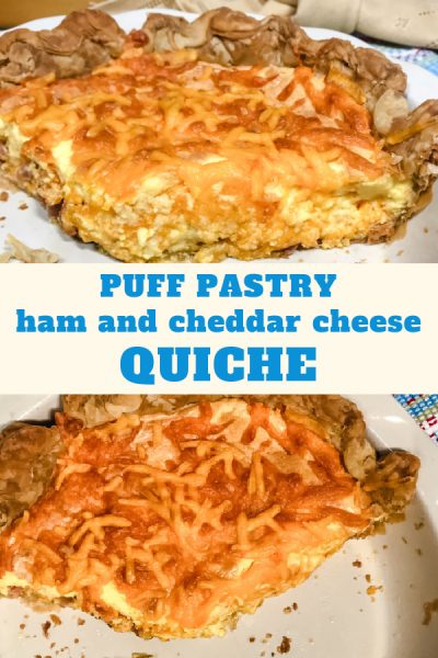 Ham and Cheese Puff Pastry Quiche - Chef Alli