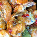 Firecracker Shrimp is my absolute favorite shrimp dish! I love making it in my cast iron skillet, served with some good, crusty bread for sopping up the sauce. I prefer making Firecracker Shrimp with raw, shell-on shrimp because the shells 