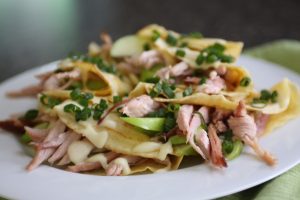 Wonderfully tender, delicate, and paper thin, crepes are straight-up luscious. These Ham, Apple and White Cheddar Crepes take brunch by storm, launching it to an entirely new level. #crepes #brunch #ham