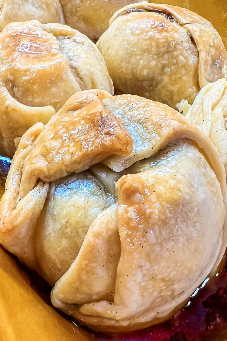 Old Fashioned Apple Dumplings with Warm Cinnamon Sauce