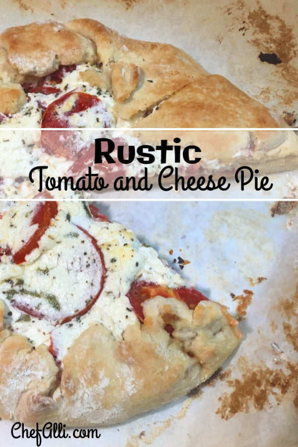 You have not lived until you've experienced Rustic Tomato Pie, and I'm not even kidding! One of our all-time favorite summer treats when homegrown tomatoes are in abundance, this tomato pie is like eating a heavenly cheese and tomato pizza; the combination of sweet tomatoes with the fresh basil and the goat cheese topping is completely mouth-watering. #TomatoPie #HomegrownTomatoes #Basil #GoatCheese