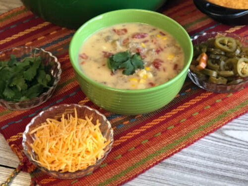 Are you yearning for a super tasty "dump and go" soup? Dig into this hearty Tex Mex Corn Chowder! 