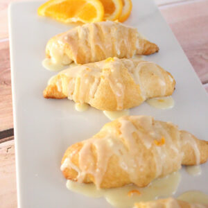 Orange Crescent Rolls on Plate