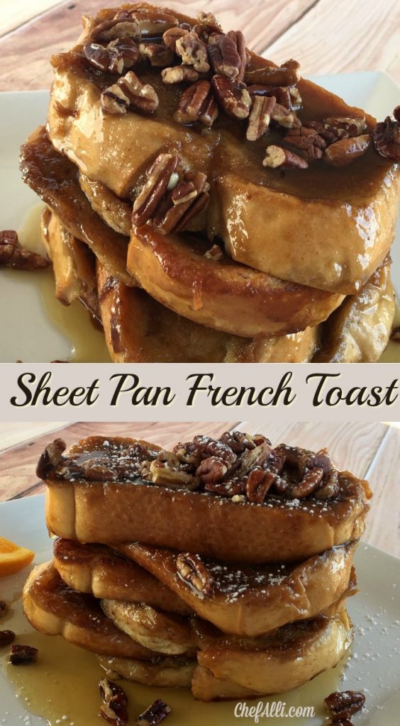 This is the most wonderful, easy Sheet Pan French Toast bake to make for a group of people.  We love how simple this breakfast recipe is to just pop into the oven for any breakfast or brunch gathering.  