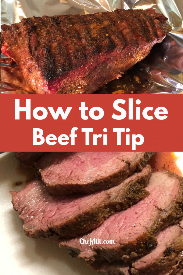 Learn how to slice a beef tri tip roast into slabs of steak. 