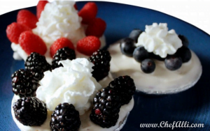 Baby Lemon Blueberry Ice Cream Pies