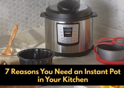 Instant Pot on the cupboard.