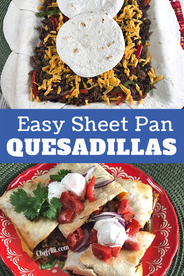 Easy Sheet Pan Quesadillas - one and done!