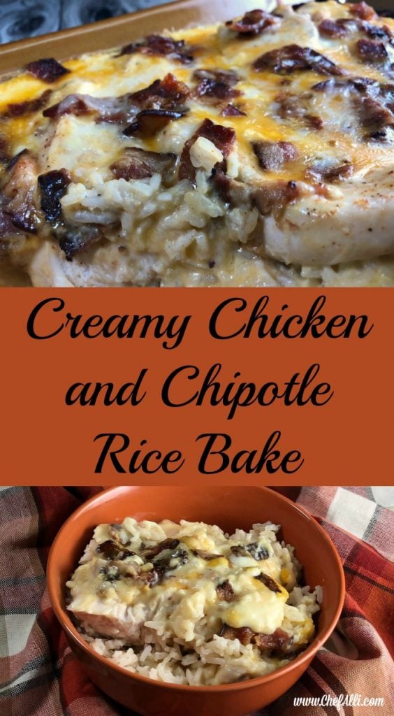 My fam went crazy went crazy over this creamy chicken and chipotle rice bake, but really, who wouldn’t? It’s a warm and comforting casserole that’s easy to throw together from pantry ingredients that are usually on-hand for me. I like making this casserole ahead of time so I can bake it when my family needs a filling weeknight meal, hot from the oven. 