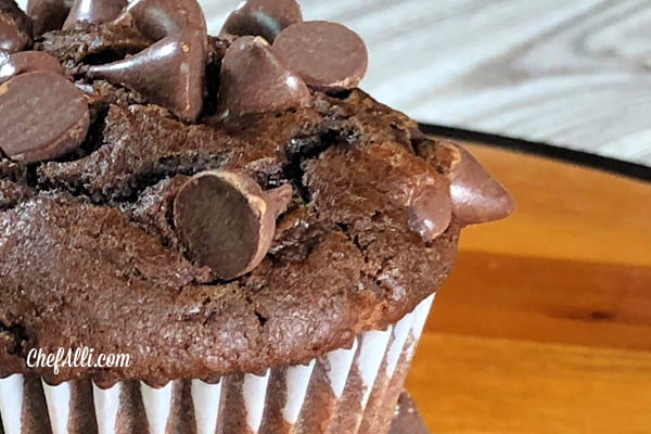You've done it!  Search no further, for you have just uncovered THE best chocolate muffin recipe! These Moist Chocolate Chip Muffins are all that one longs for in a muffin - super chocolatey, dense, and moist.