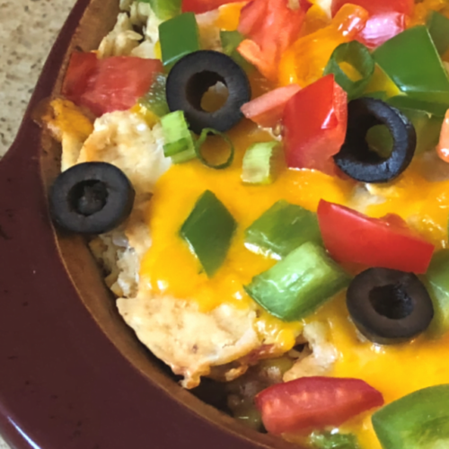 Oh my gosh, my guys LOVED this beefy Tex Mex Cowboy Casserole. It really brought out the Cowboy in them! This easy casserole is packed with Tex Mex flavors and textures, from the smooth sour cream to the crunchy tortilla chips. My family loved it, and I know yours will, too! #casserole #weeknightdinner #texmexrecipe