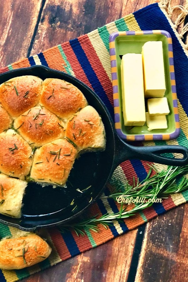 Buttered Rosemary Rolls