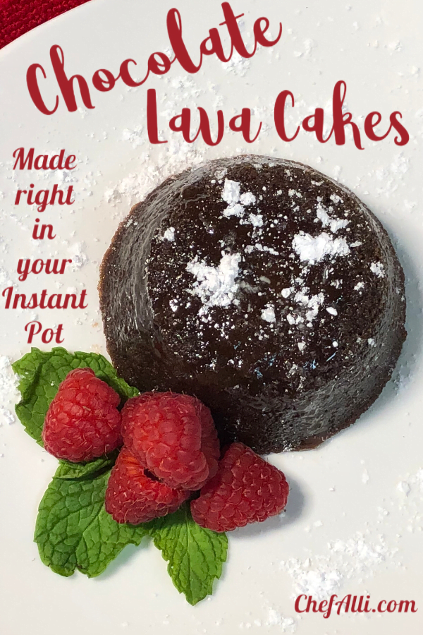 These Chocolate Lava Cakes are rich, dreamy and decadent, featuring a warm and gooey “molten” chocolate center. And, they are super-easy to make in just 9 quick minutes in your Instant Pot!