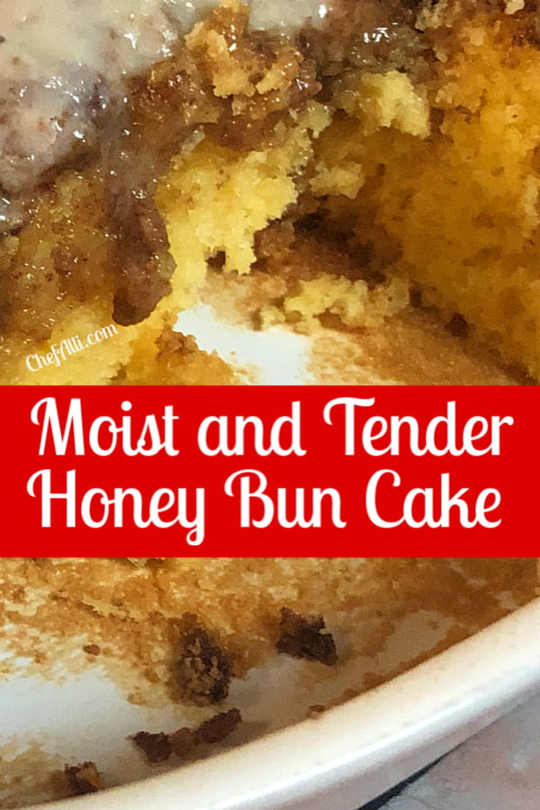 Moist and Tender Honey Bun cake is the best coffee cake. 