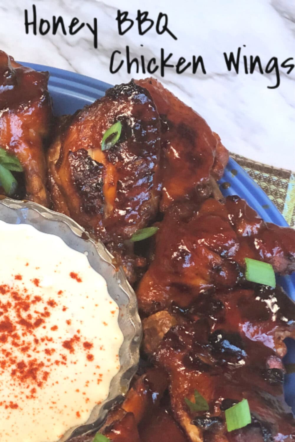 tender-instant-pot-wings Tender bbq chicken wings with a honey bbq sauce.