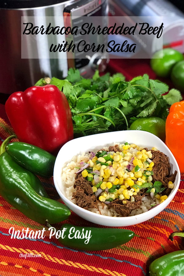 You are gonna love Barbacoa Shredded Beef! Spicy beef is braised in a blend of chipotle adobo, cumin, cloves, garlic, oregano and lime juice, served over rice. 