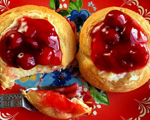 Here's a super easy homemade breakfast pastry your family will do handstands for - Cherry Cream Cheese Danish!