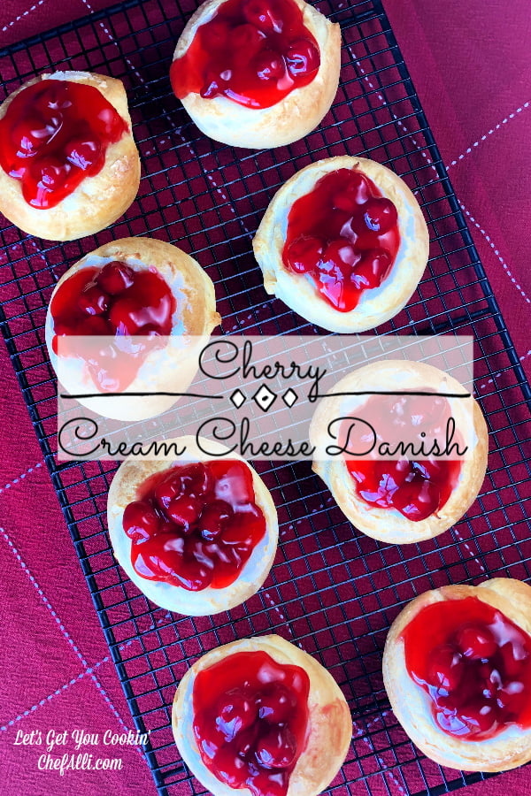 Here's a super easy homemade breakfast pastry your family will do handstands for - Cherry Cream Cheese Danish!