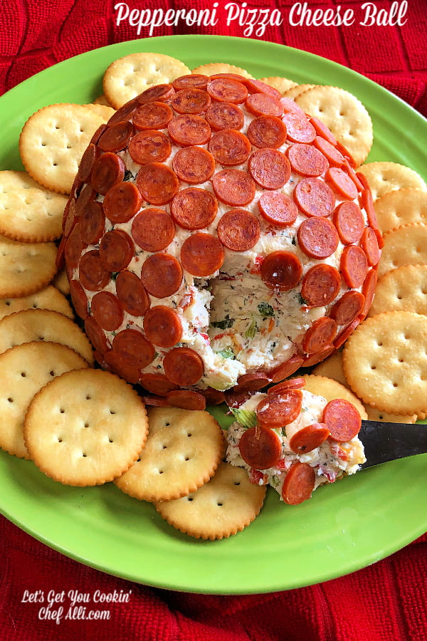 Do you love the flavors of pepperoni pizza? Our Pepperoni Pizza Cheese Ball is just a few ingredients, makes a delicious any-time appetizer, and is super easy to make. Just add your favorite crackers and serve!