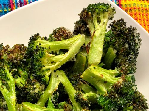 Air Fryer Roasted Broccoli Parmesan Chef Alli