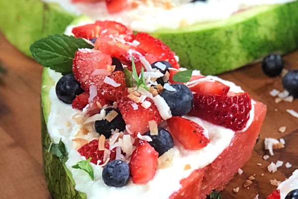 Watermelon Dessert Pizza