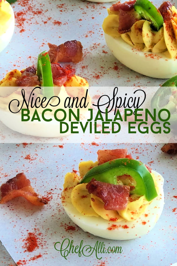 Bacon Jalapeno Deviled Eggs.....now that sounds like some kick-butt-delicious deviled eggs, with a side of spicy! These deviled eggs will be the hit of your next summer gathering.