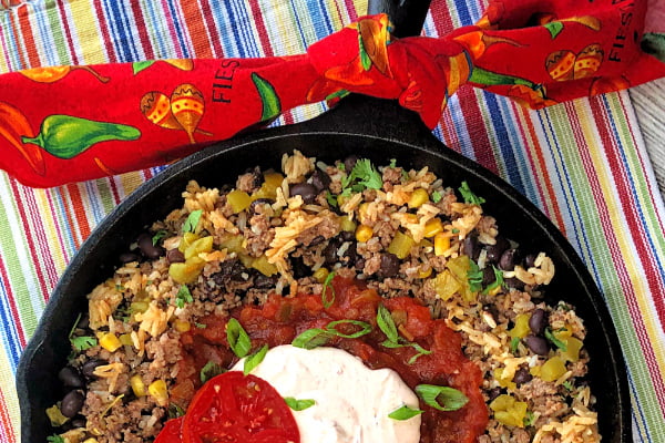 Tex Mex Beef and Rice Casserole