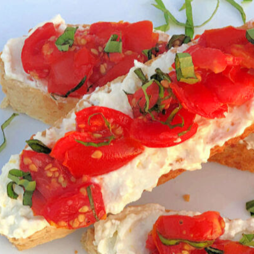 Fresh Tomato Crostini with Feta