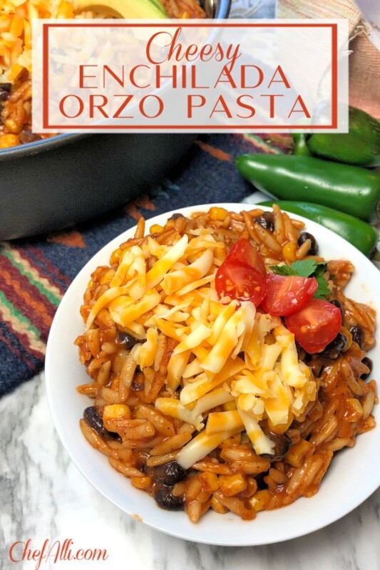 Cheesy Enchilada Orzo Pasta