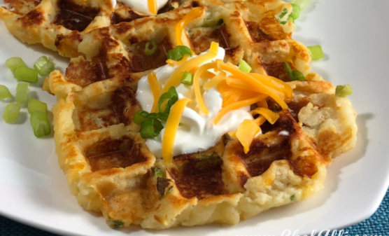 Leftover Mashed Potato Cheddar Waffles Chef Alli