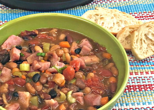 a bowl of Ham and Bean Soup