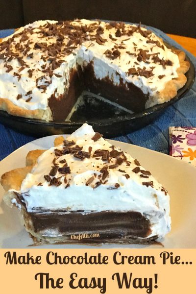 How to Make Chocolate Cream Pie.....The Easy Way - Chef Alli