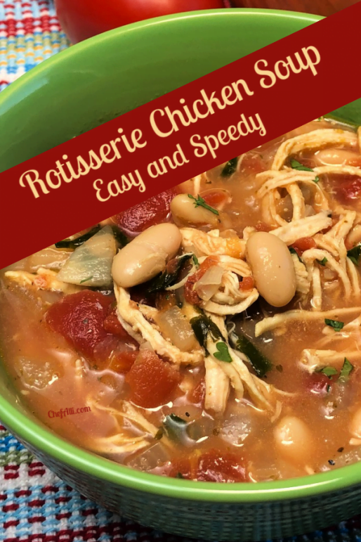 Easy Rotisserie Chicken Soup with White Beans and Cilantro Chef Alli