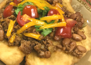 A spin on regular tacos - Fry Bread Tacos!