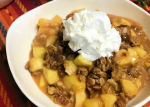 Top your bowl of Zucchini Oatmeal Crunch with lots of whipped topping!