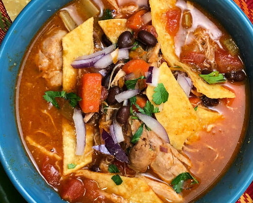 Zesty and delicious - Chicken Tortilla Soup.