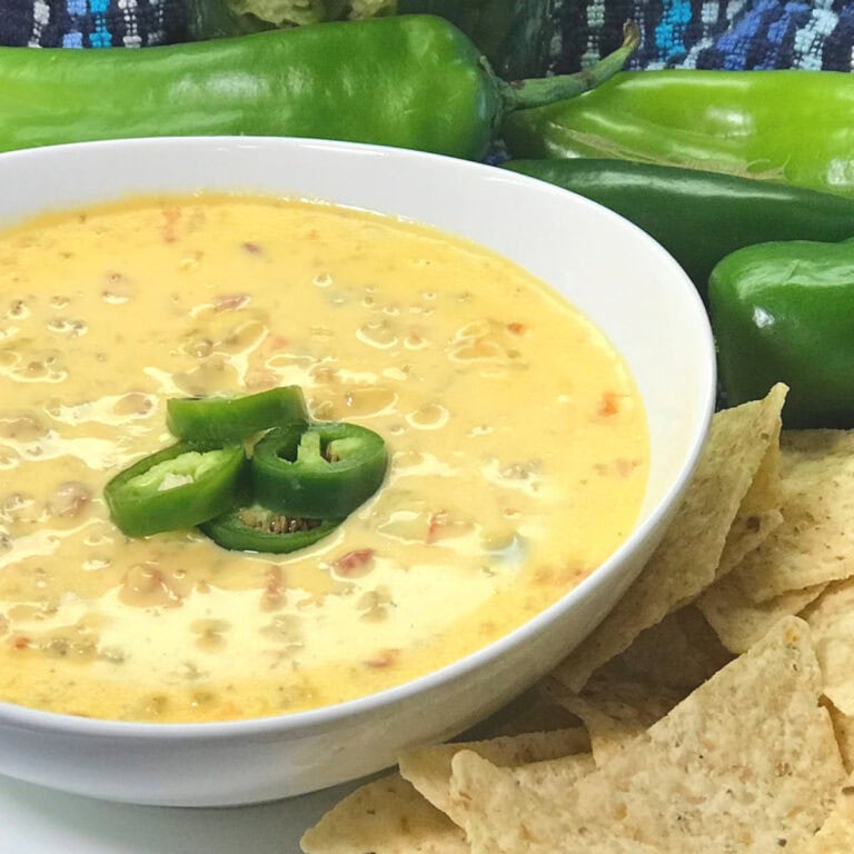 Smoked Queso Dip made on the smoker or grill.