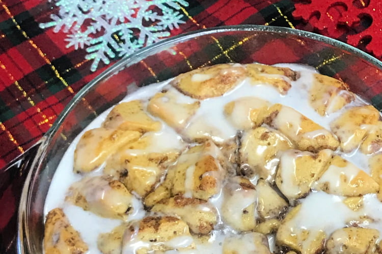 Warm and tender - Country-Style Cinnamon Roll Bake.