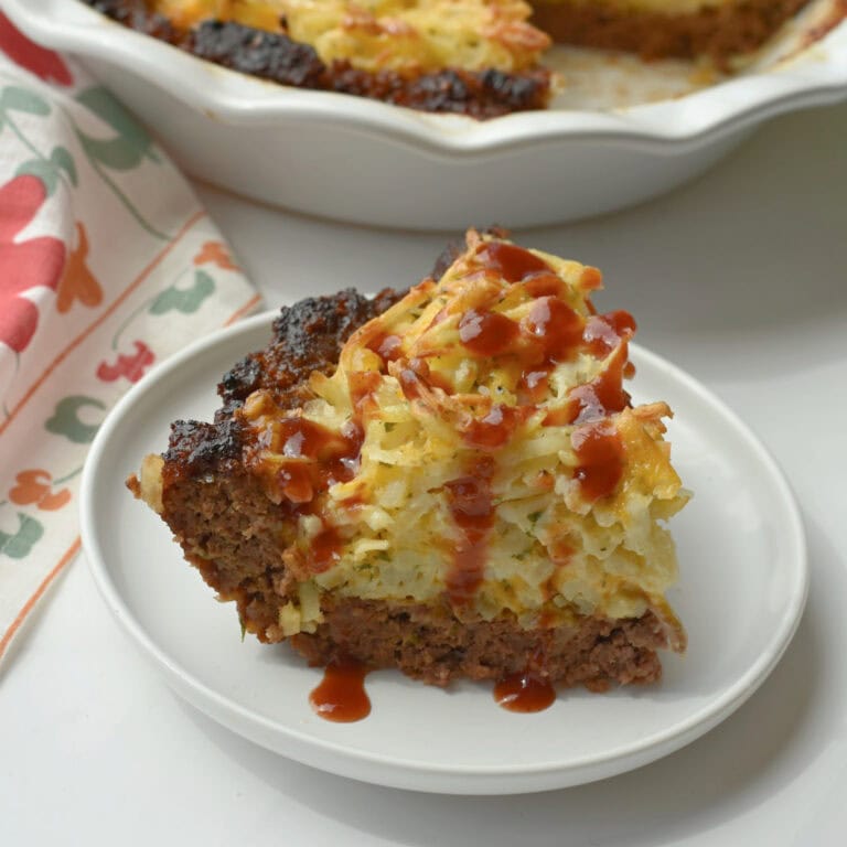 Meatloaf pie ready to eat.