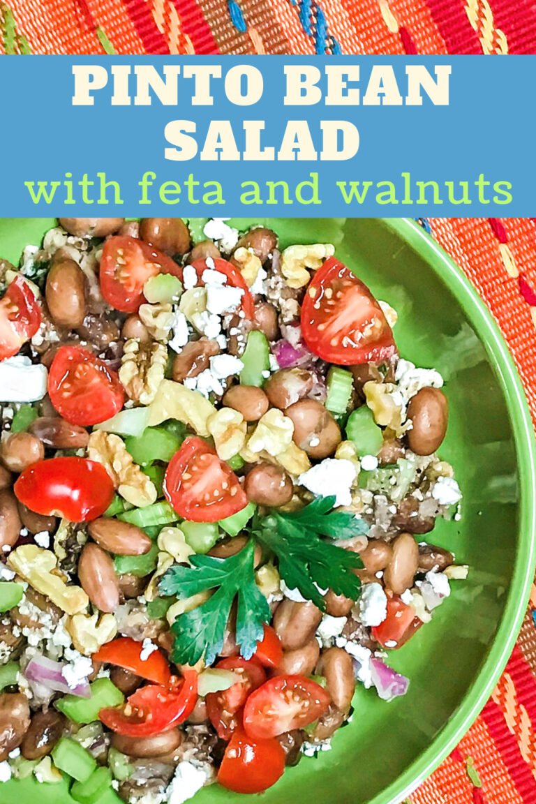 Pinto Bean Salad with Feta and Walnuts - Chef Alli