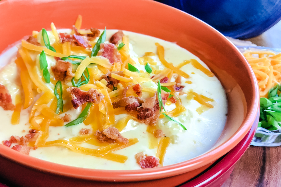 Warm and creamy Instant Pot Baked Potato Soup 