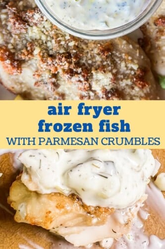 Air Fryer Frozen Fish with Parmesan Crumbles 