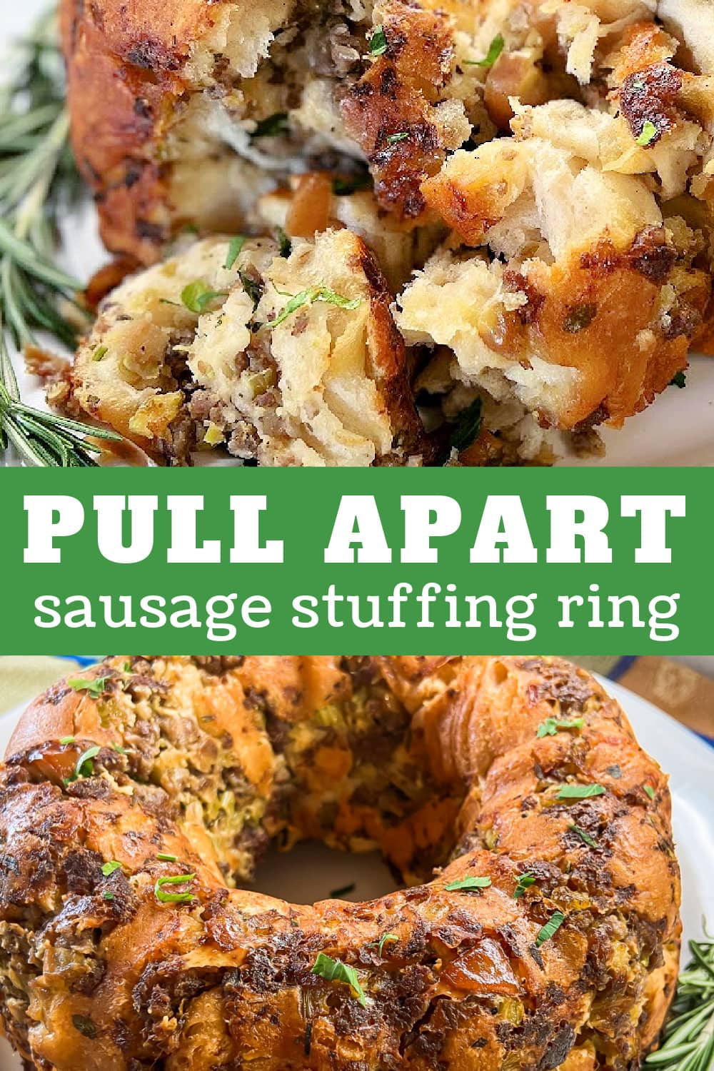 A sausage and biscuit stuffing ring. 