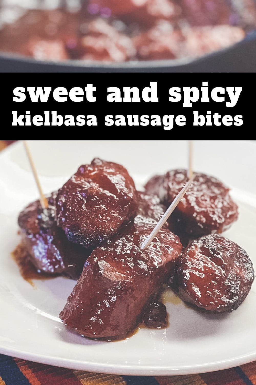 Ready to eat sweet and spicy kielbasa sausage. 