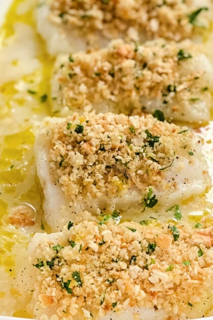 Ritz Cracker Oven Baked Cod - ChefAlli.com