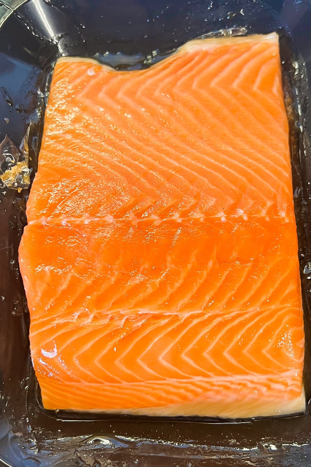 Rinsed Salmon that's ready to be cooked. 