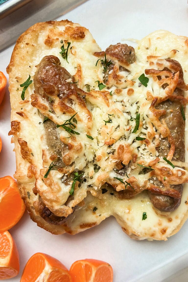 Air Fryer Loaded Chicken Sausage Melt {Al Fresco Style}