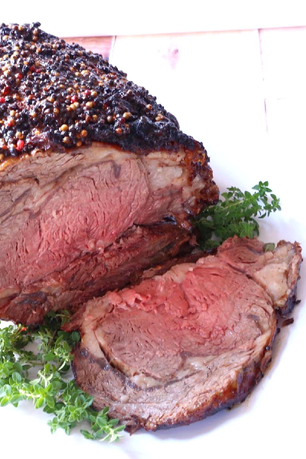 Sliced standing prime rib recipe using the 500 rule