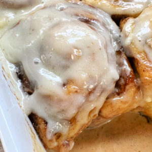 A delicious ooey-gooey TikTok Cinnamon Roll.