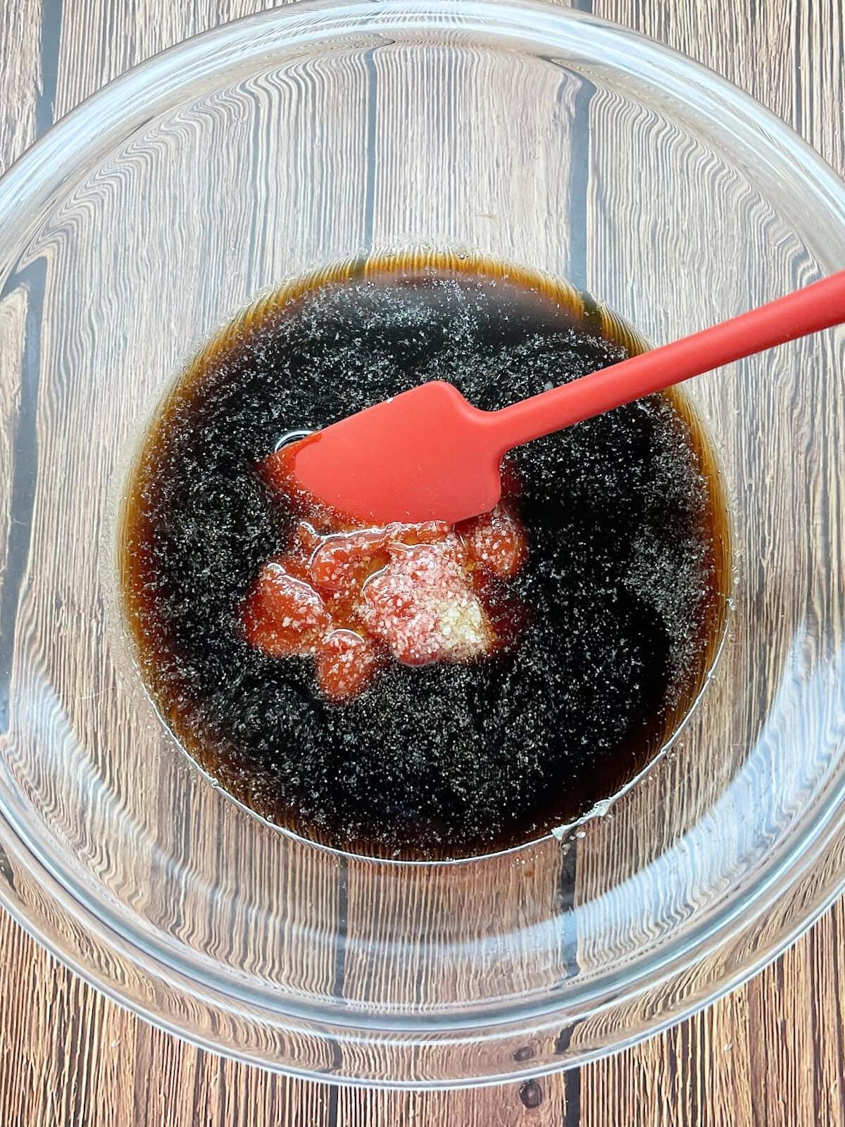 country-style-ribs-asian-marinade Marinade ingredients in a mixing bowl.